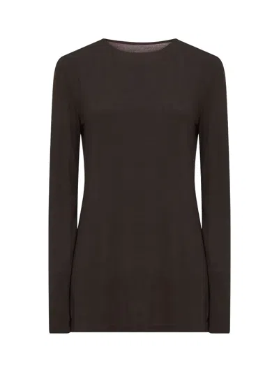 Uma Wang Cowl-back Long-sleeve Top Brown