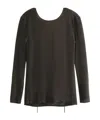 Uma Wang Cowl-back Long-sleeve Top In Brown