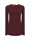 Uma Wang Cowl-back Long-sleeve Top Red