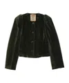 Uma Wang Long-sleeves Velvet Jacket In Black