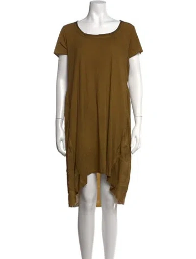 Pre-owned Uma Wang Crew Neck Long Dress In Brown