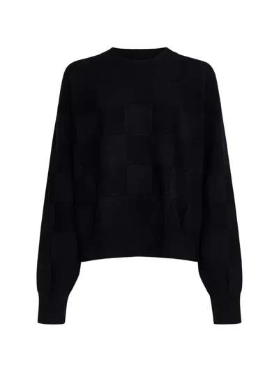Uma Wang Crew Neck Knitted Sweater In Black
