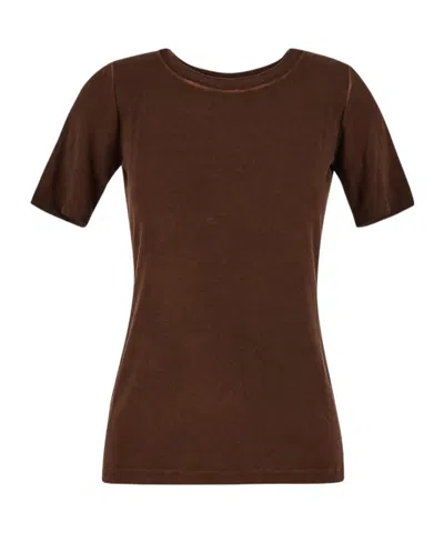 Uma Wang Crew Neck T-shirt In Brown