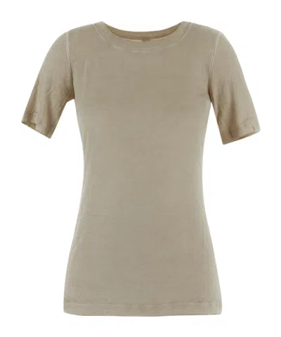 Uma Wang Crew Neck T-shirt In Beige
