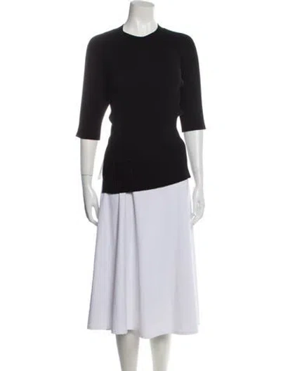 Pre-owned Uma Wang Crew Neck Three-quarter Sleeve Tunic In Black