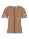 Uma Wang Sheer Fabric Round Neck Textured Detail