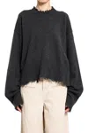 Uma Wang Distressed Cashmere Jumper In Grey