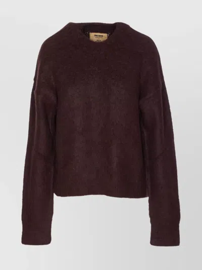UMA WANG CREWNECK KNITWEAR TEXTURED FABRIC