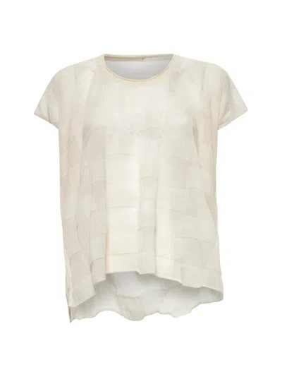 Uma Wang Ivory Textured Knit Top In Beige