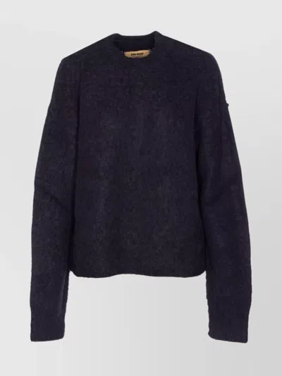 UMA WANG CREWNECK TEXTURED FABRIC LONG SLEEVES SWEATER