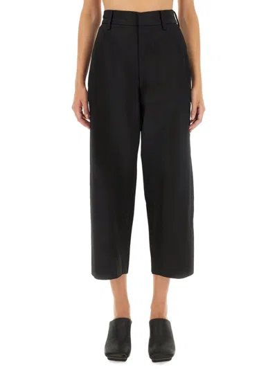 Uma Wang Cropped Black Pants With Tailored Details