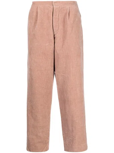 UMA WANG CROPPED MELANGE WOOL TROUSERS