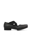 Uma Wang Cross-strap Ballerinas In Black