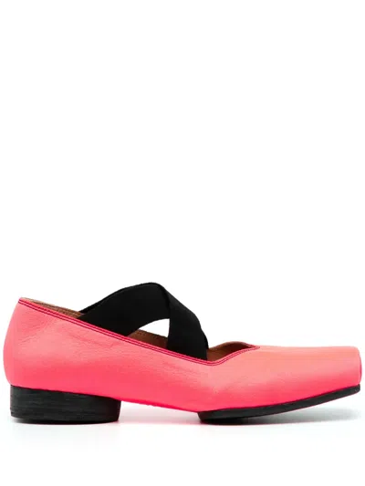 Uma Wang Crossover-strap Ballerina Shoes In Rosa
