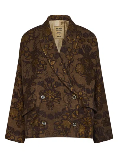Uma Wang Crossword Blazer In Brown