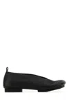 Uma Wang Leather Ballet Flats With An Asymmetric Toe. In Black