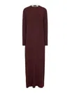 Uma Wang Stretch Jersey Dea Long Dress In Red