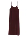 Uma Wang Spaghetti Strap Maxi Dress Daya In Brown