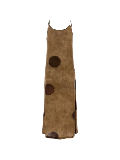 Uma Wang Daya Polka-dot Maxi Dress In Neutral