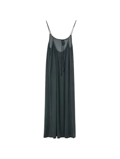 Uma Wang Daya Spaghetti-strap Maxi Dress In Blue