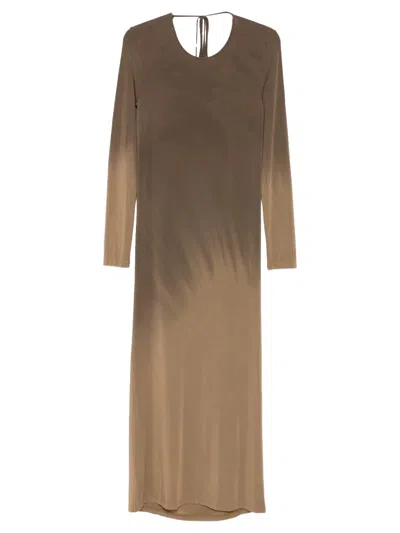 UMA WANG UMA WANG DEA DRESS OLIVE / BROWN