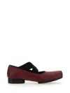 Uma Wang Deep Red Carbon Fiber Flats In Black