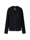 Uma Wang Woman Cardigan Charcoal Size S Cashmere In Black
