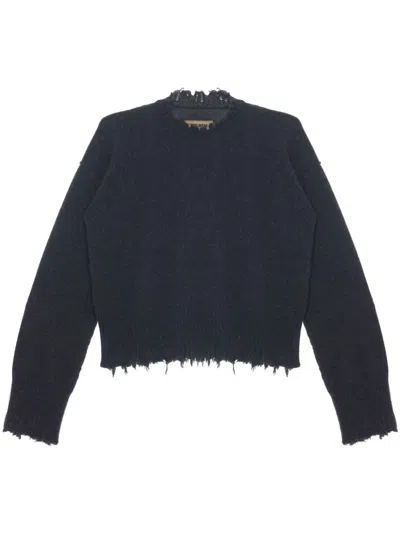 UMA WANG DISTRESSED CASHMERE JUMPER