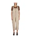 Uma Wang Relaxed-fit Wide-leg Salopette With Adjustable Straps In Nude