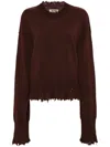 UMA WANG DISTRESSED CASHMERE JUMPER