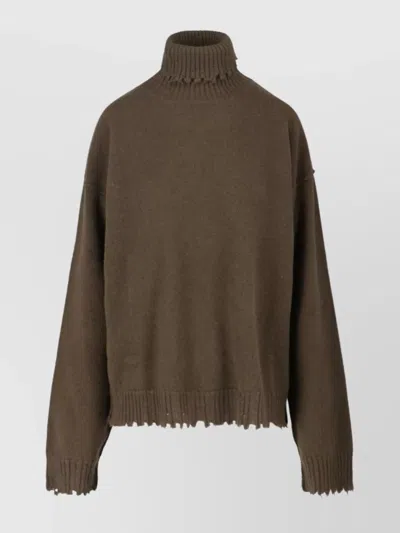 UMA WANG DISTRESSED HEM KNITWEAR LONG SLEEVES