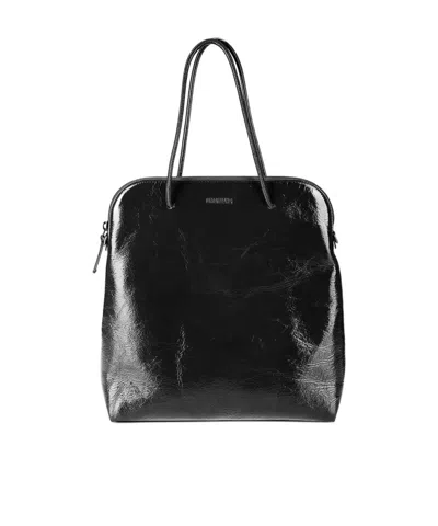 Uma Wang Double Handle Handbag In Black