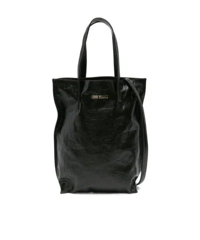 Uma Wang Double Handle Shoulder Bag In Black