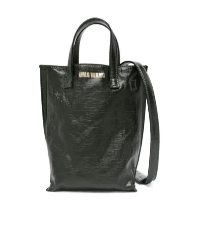 Uma Wang Double Handle Shoulder Bag In Black