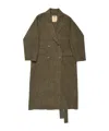 Uma Wang Double-breasted Coat In Green