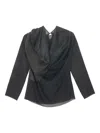 Uma Wang Draped Asymmetric Blouse In Animal Print