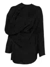 Uma Wang Draped Blouse In Black