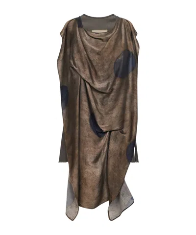 Uma Wang Draped Top In Brown