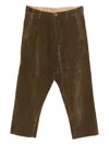 Uma Wang Drawstring Corduroy Trousers In Brown