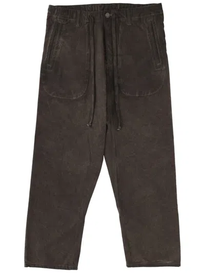 Uma Wang Trousers Large Front Pockets And Back In Black