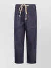 Uma Wang Drawstring Waist Trousers With Pockets And Loops In Blue