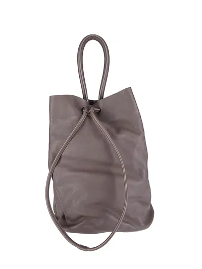 Uma Wang Drawstring-detail Bucket Bag In Gray