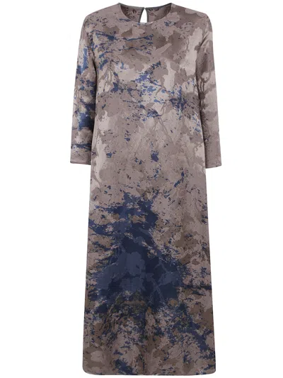 Uma Wang Dress Linen Blend "apostte" In Multi