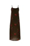 Uma Wang Printed Viscose And Cupro Anaya Dress In Multi
