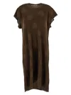 Shop Uma Wang Dress Pois In Brown