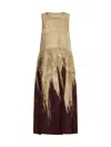 Uma Wang Anaya Dress In Tan/red