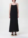 Uma Wang Sleeveless Shift Midi Dress In Black