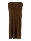 Uma Wang Fringe Dress In Brown