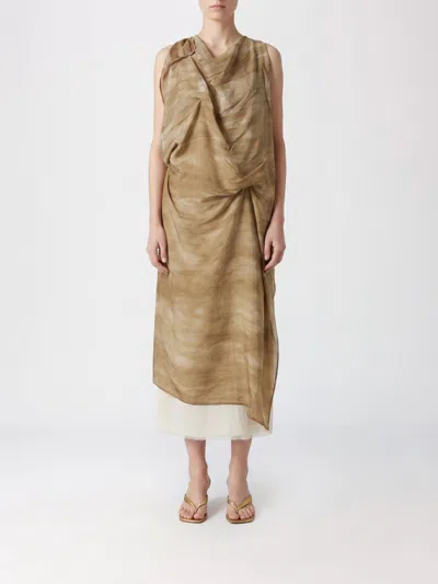Uma Wang Dress Woman Color White In Brown