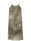 Uma Wang Silk-blend Dress In Gray